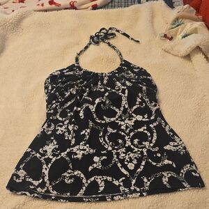 White House Black Market Black and White Camisole